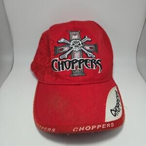 Vintage West Coast Choppers Fitted Hat Red Embroidered Y2K TK Cap